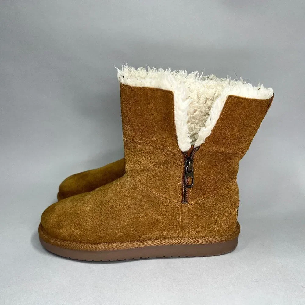 Koolaburra By UGG Girl's‎ Short Chestnut Suede Winter Boots